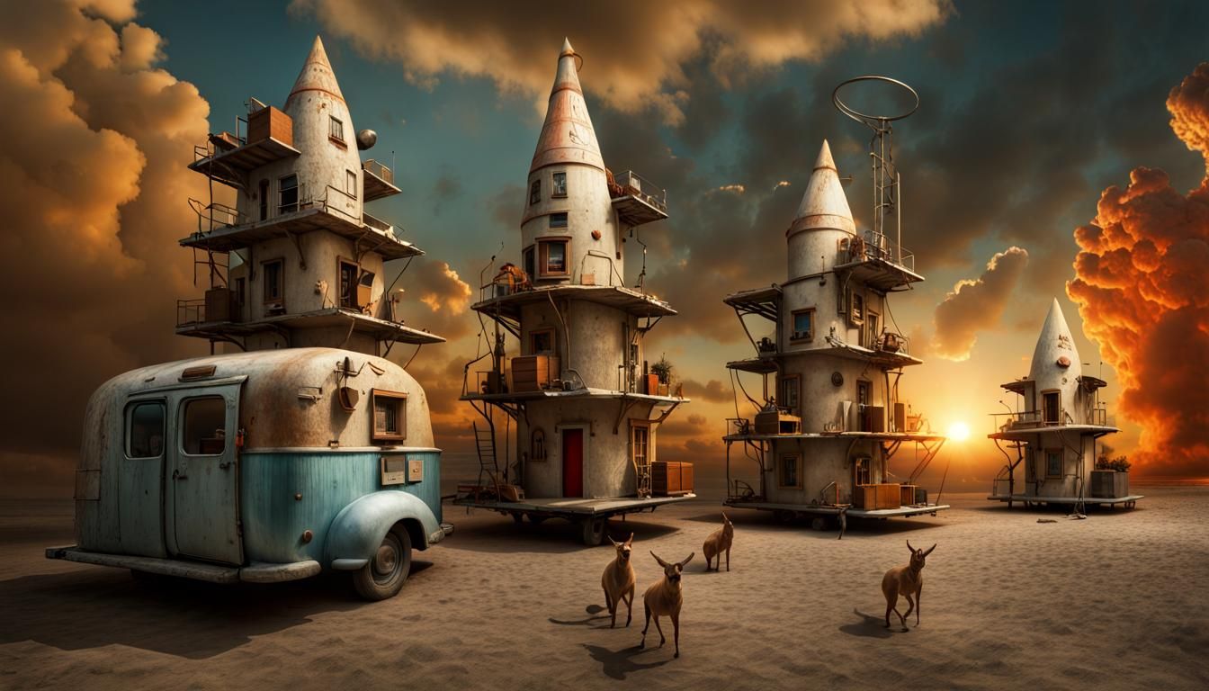Magical Houses Rise as Surreal Biological Art