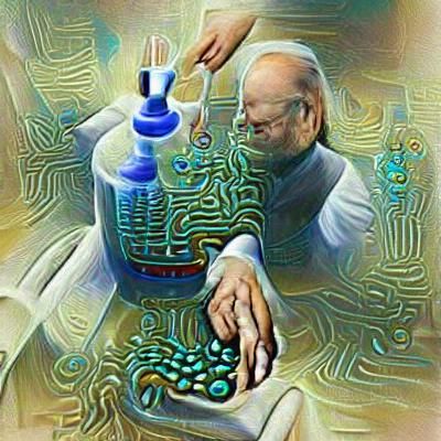 Futuristic Robot Assembly: Digital Rendering