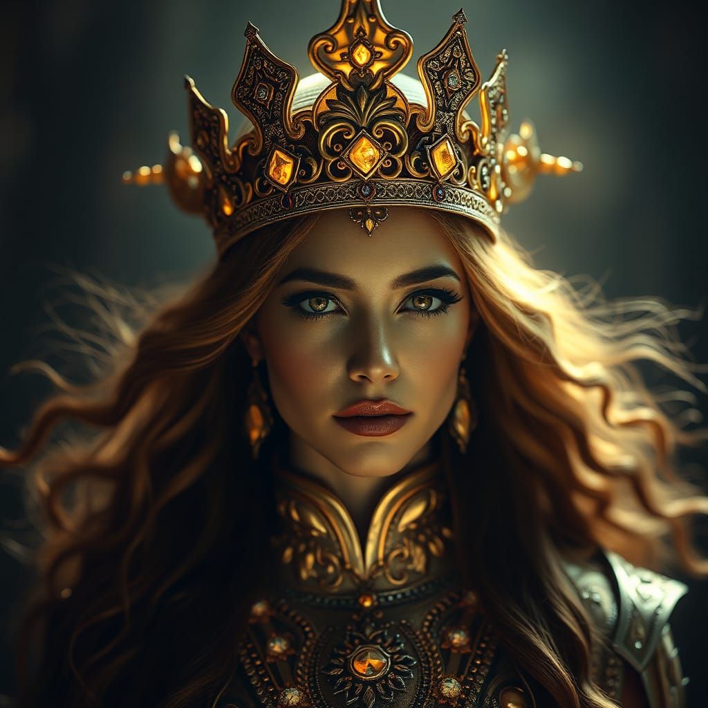 Iranian Goddess Daena: Photorealistic Cinematic Portrait