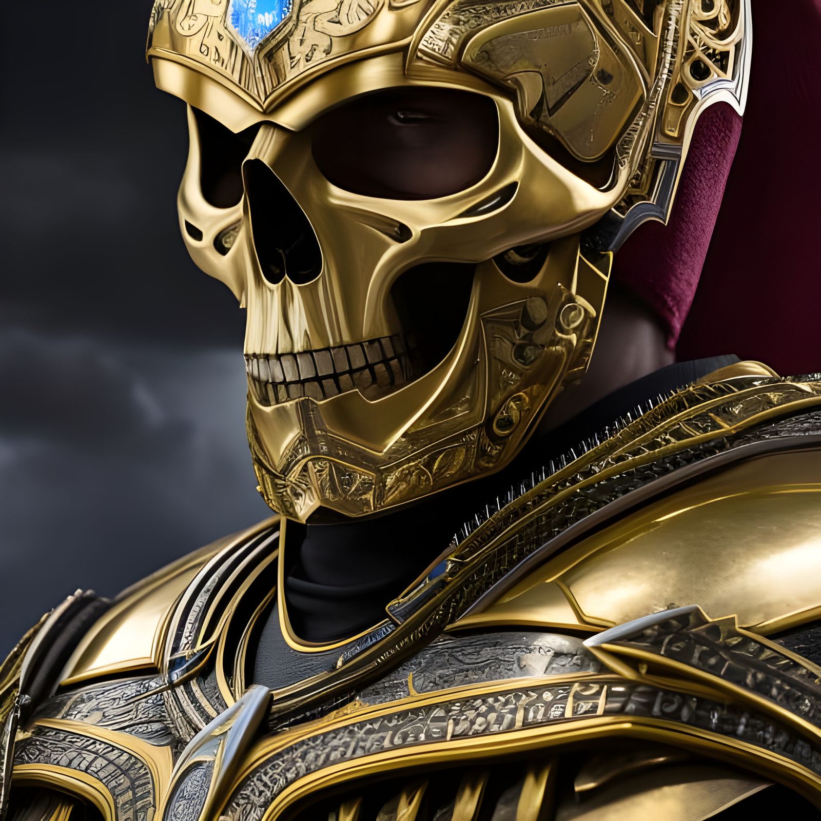 Skull Armor Concept Art in 16k Resolution
