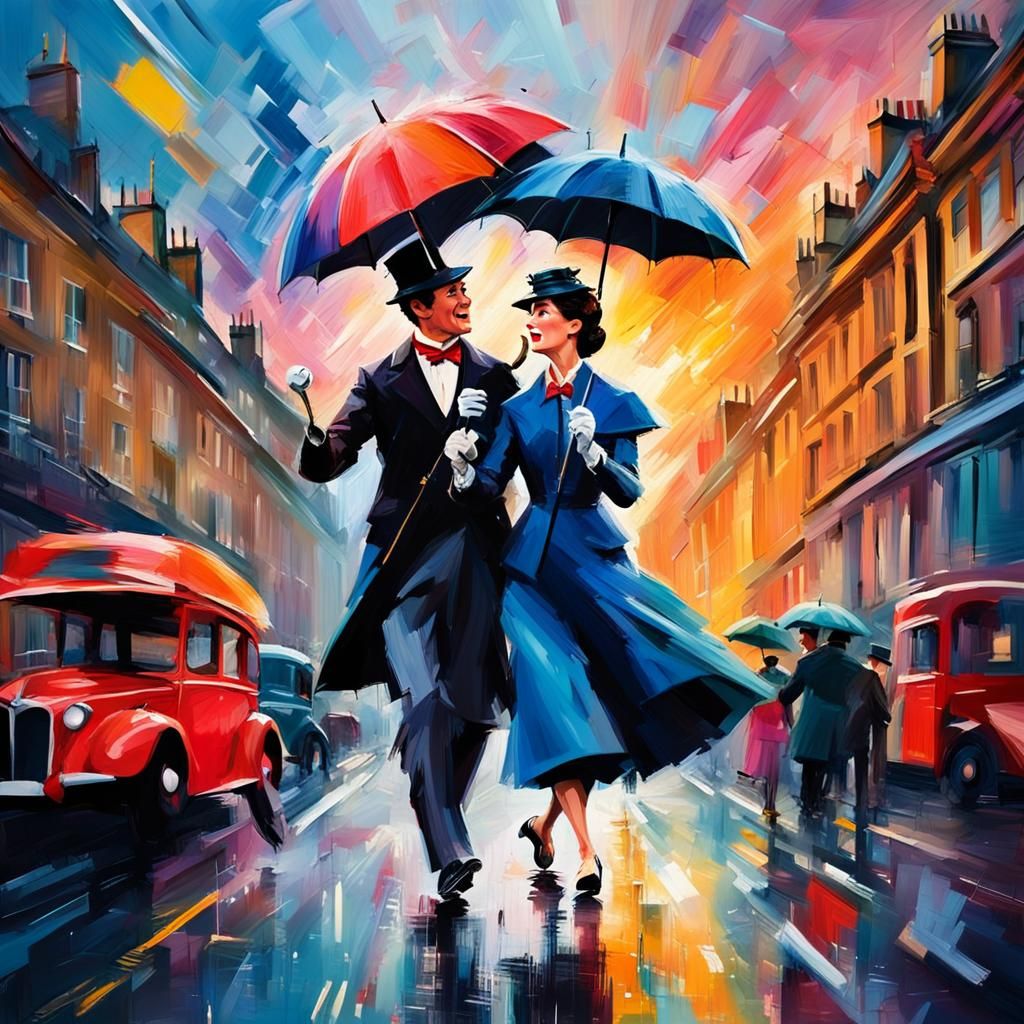 Mary Poppins and Bert: Abstract Expressionist Dance