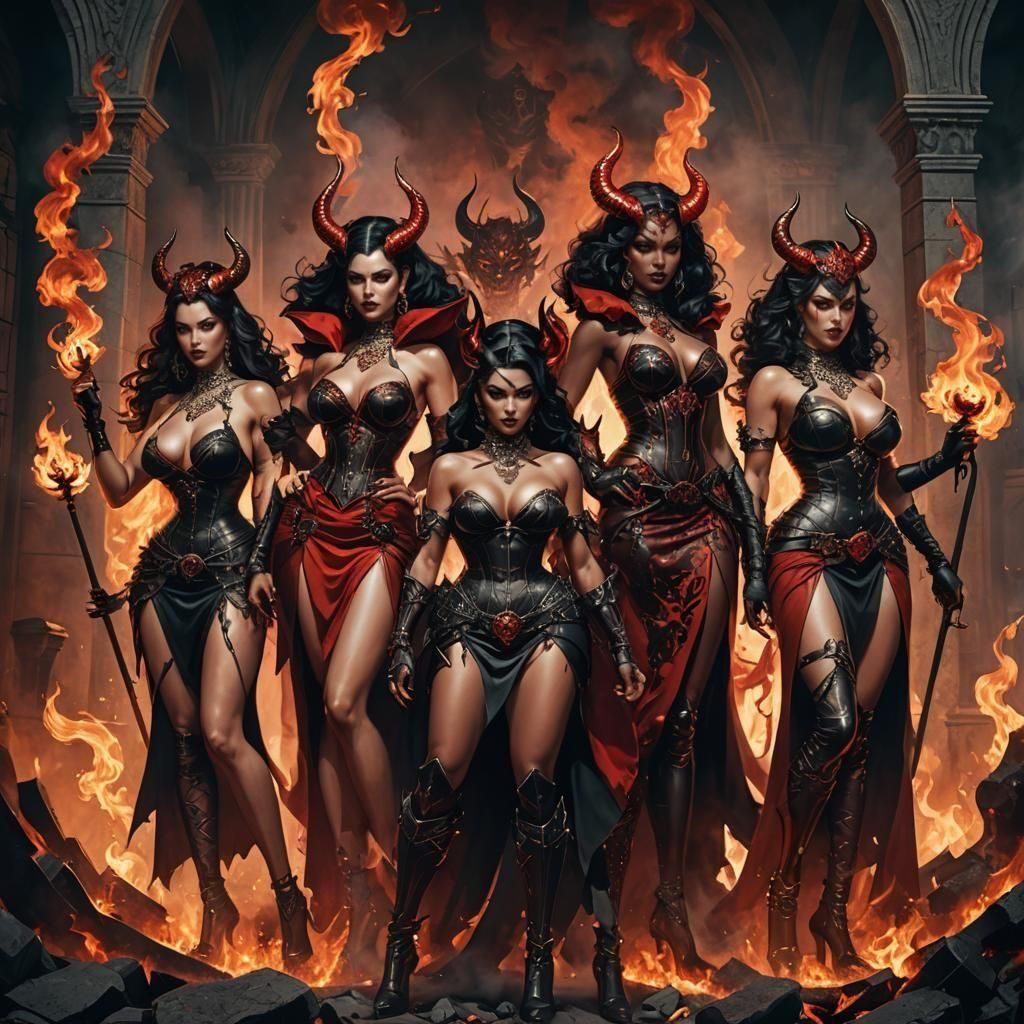 Seductive Demon Women: The Seven Deadly Sins