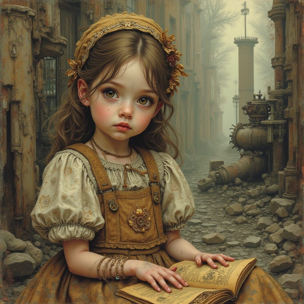 Victorian Girl in Ruins: Mystical Realism