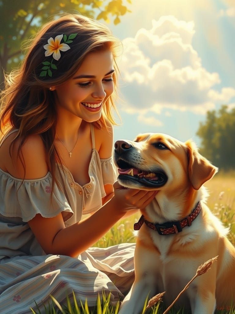 Sunny Day Joy in Soft Focus Oil Painting