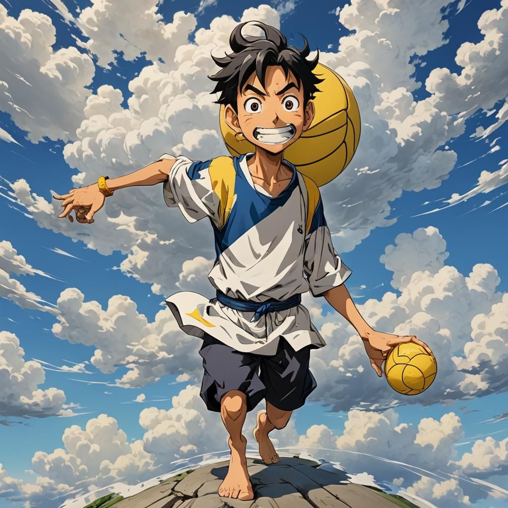 Anime-Style Yellow Character with Expressive Features