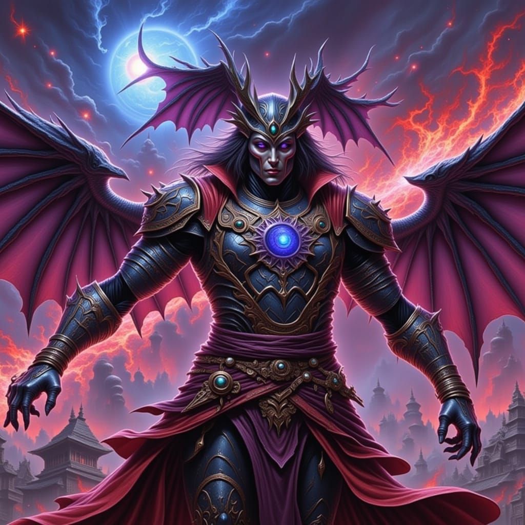 Surreal Dystopian Portrait in Flux Style