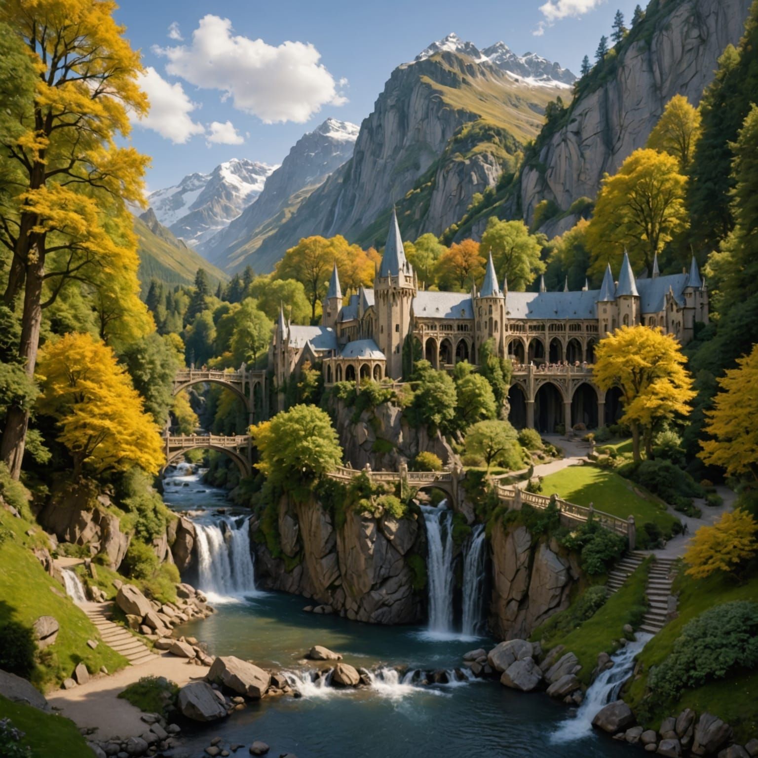 Enchanted Elven Community in a Hidden Valley