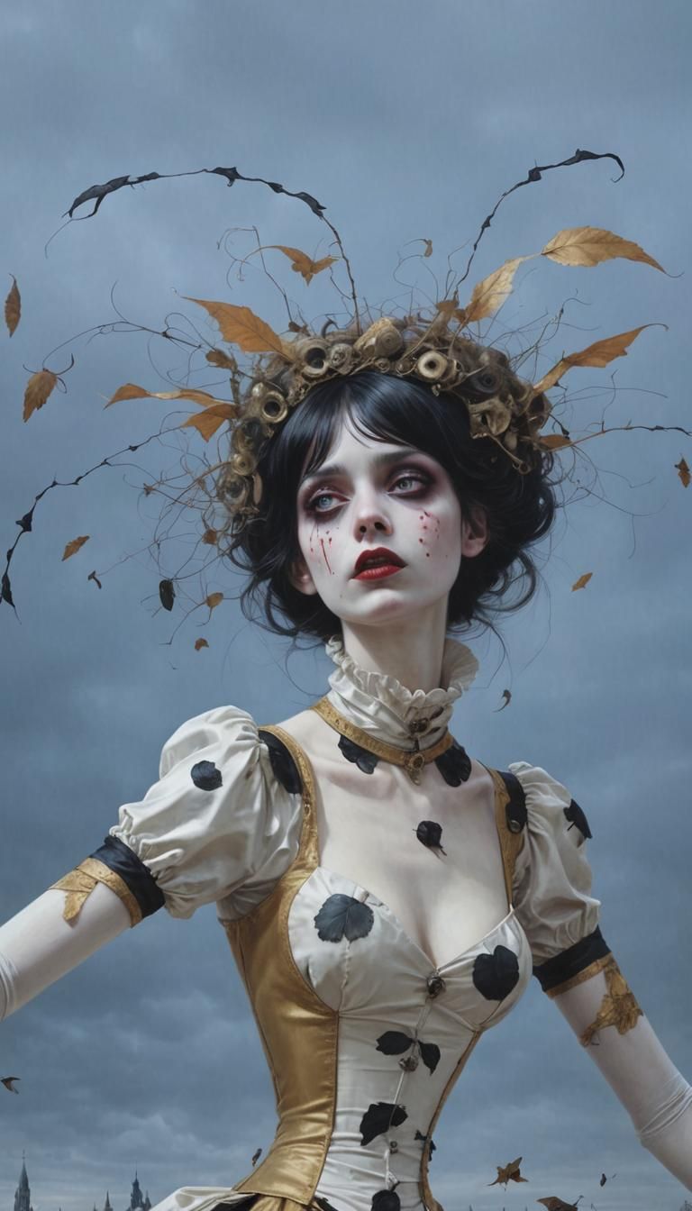 Surreal Gothic Girl: Filmic Photorealistic Art