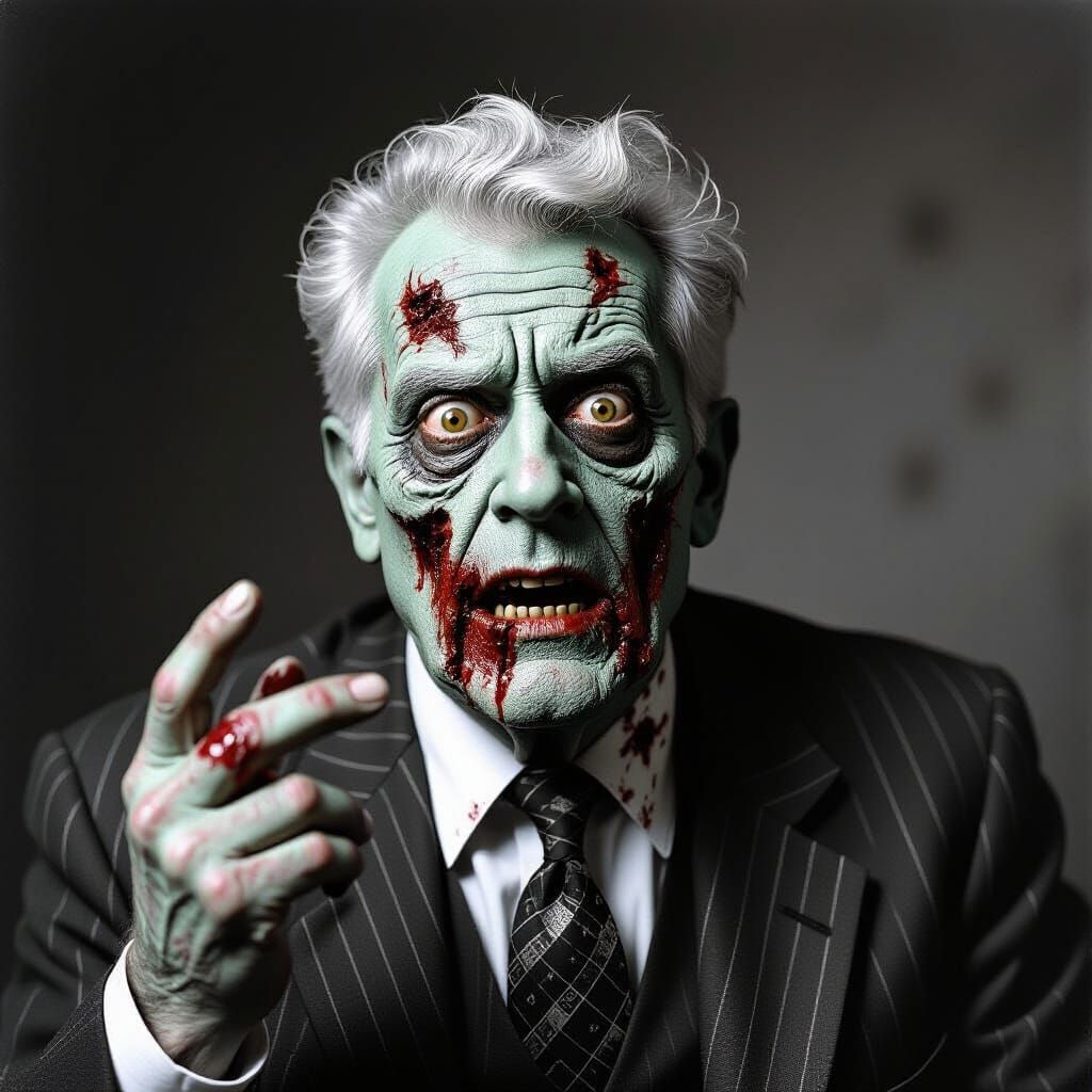 Zombie Jerry Clower in Sinister Dark Fantasy Style
