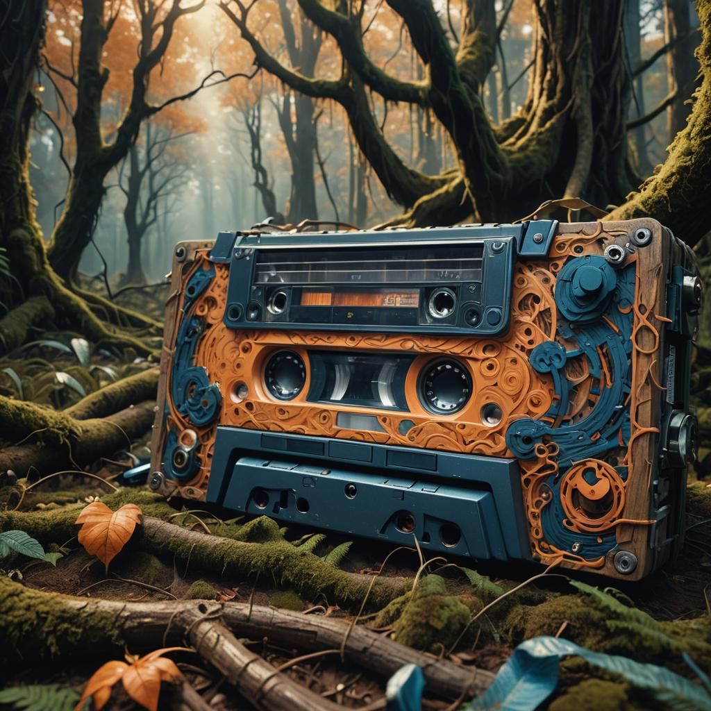Defiled Cassette Tape Stereo in Mystic Forest