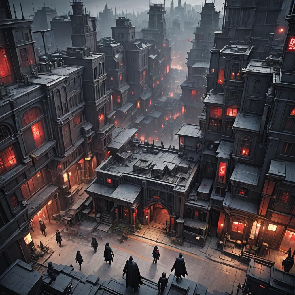 Dystopian Vampire World: 3D Anime Aesthetic