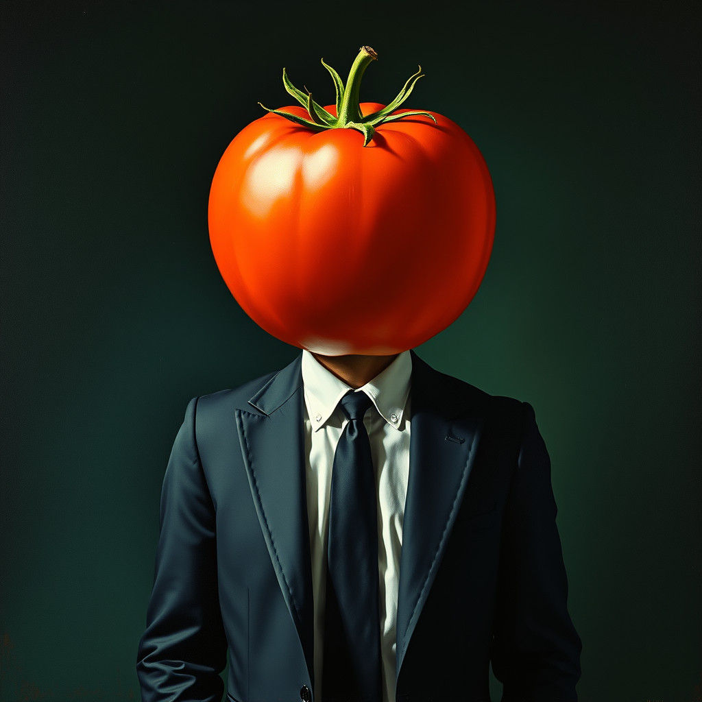 Magritte Tomato Man.