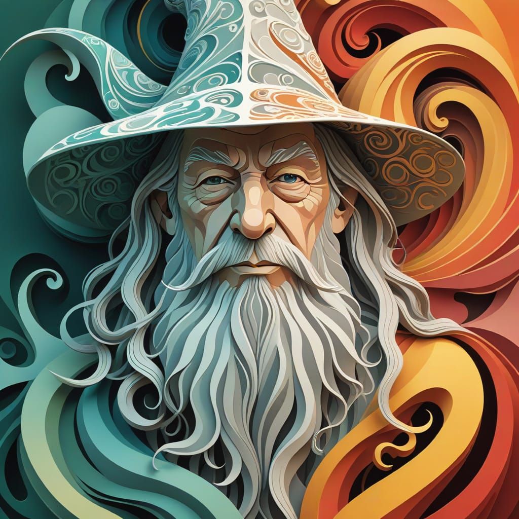 Gandalf Abstract Vector Fractal Art