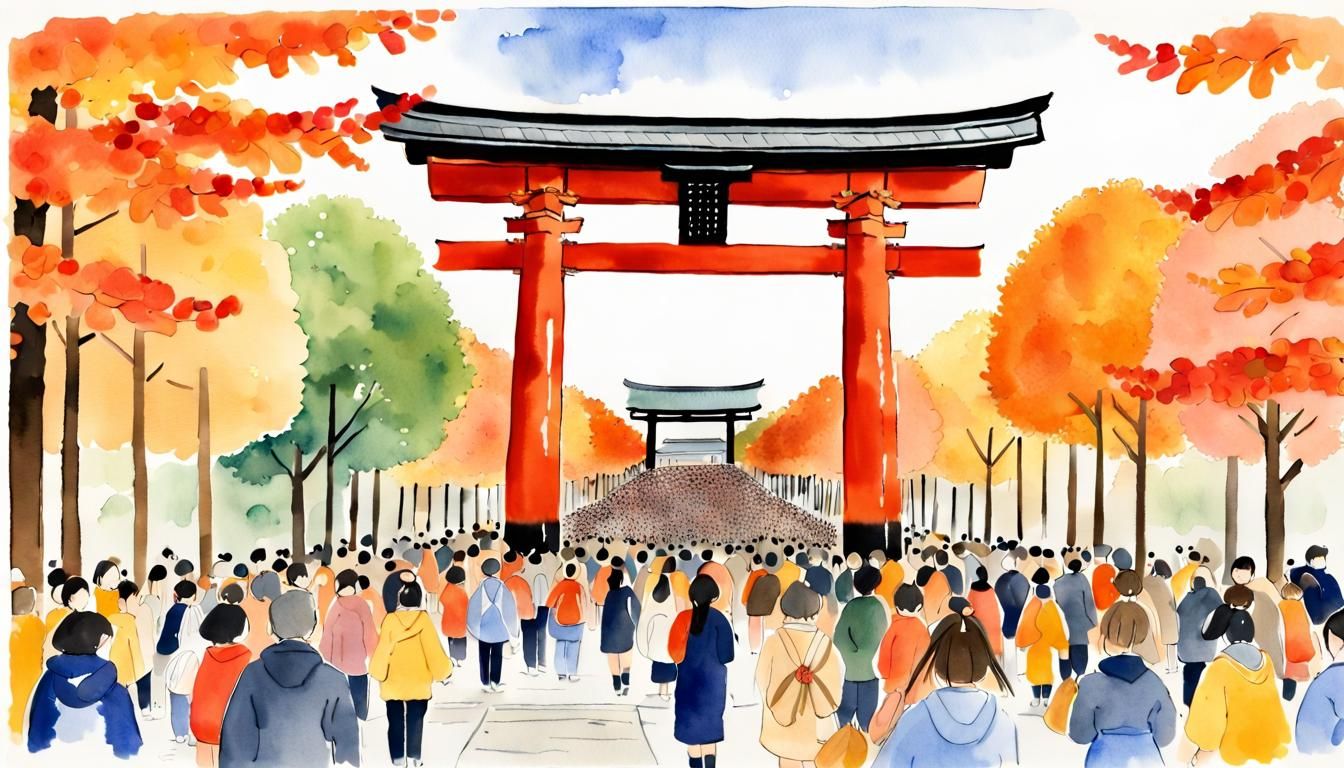 Meiji Jingu Shrine, Torii gate (Niiname-no-Matsuri)