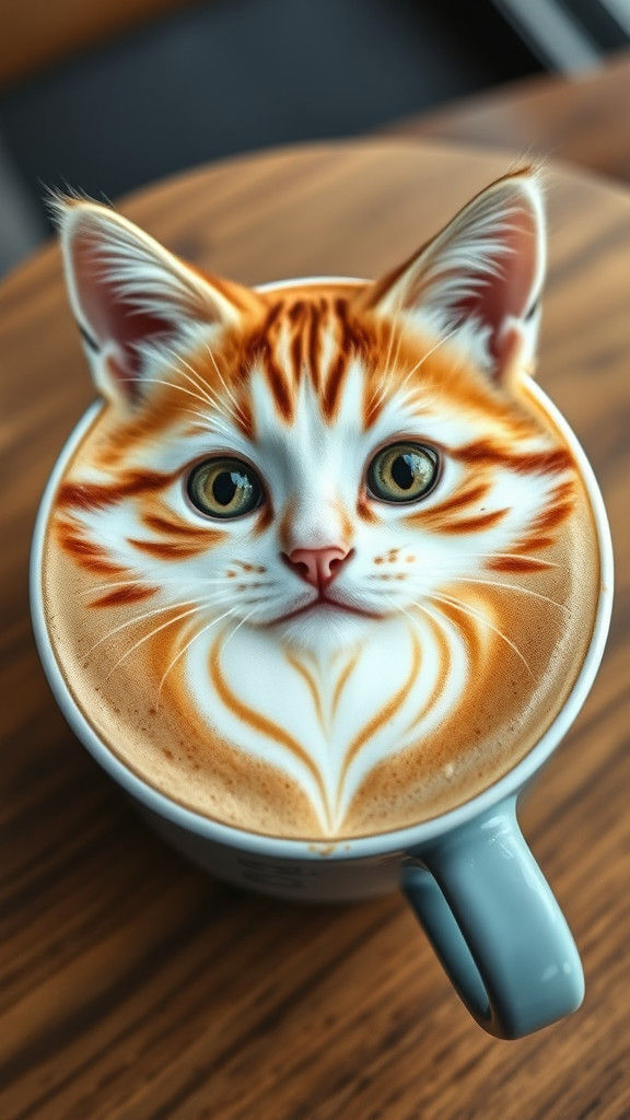 Latte Art: Kitten Face by Amaringo in HDR