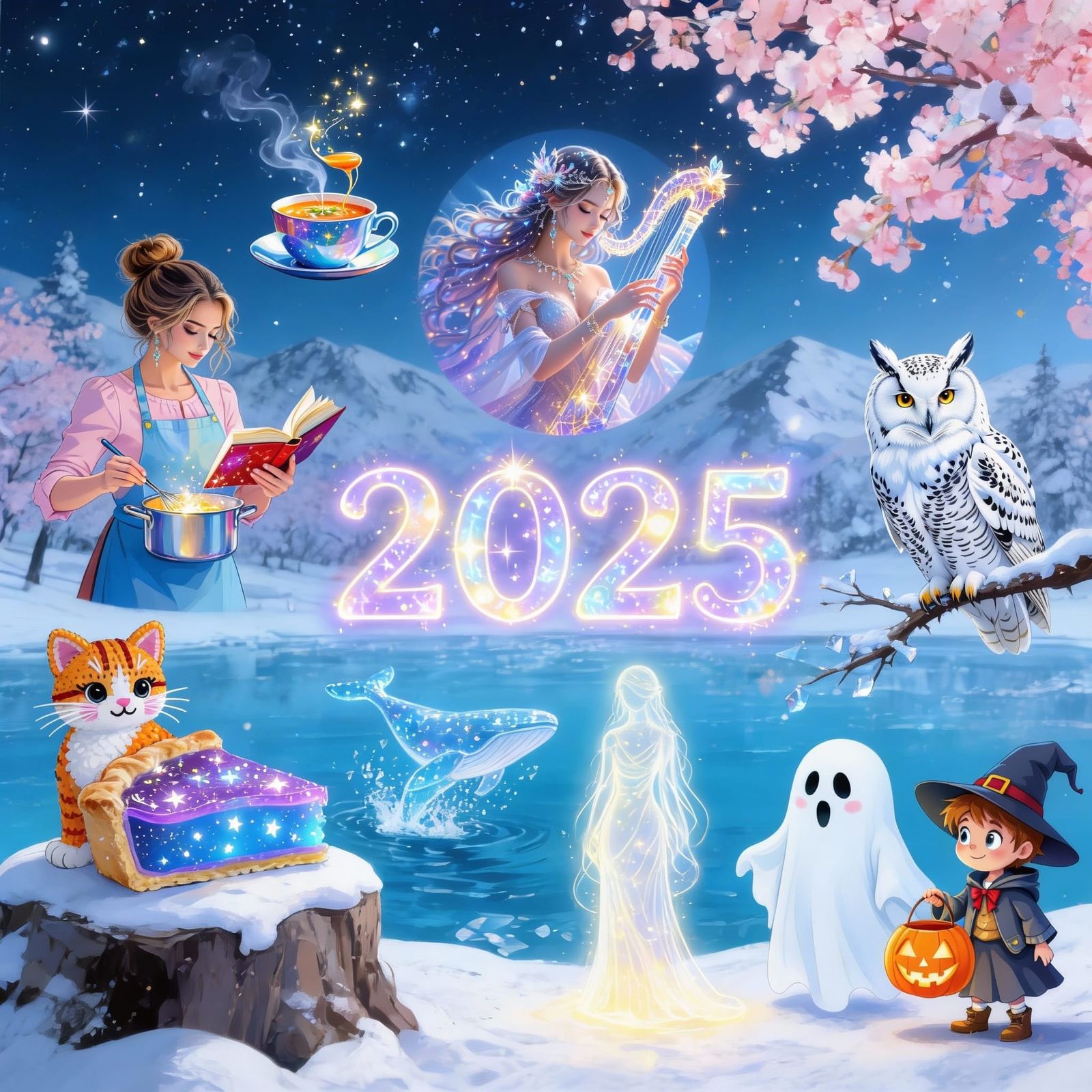 AI Art Collage 2025 Featuring User Creations