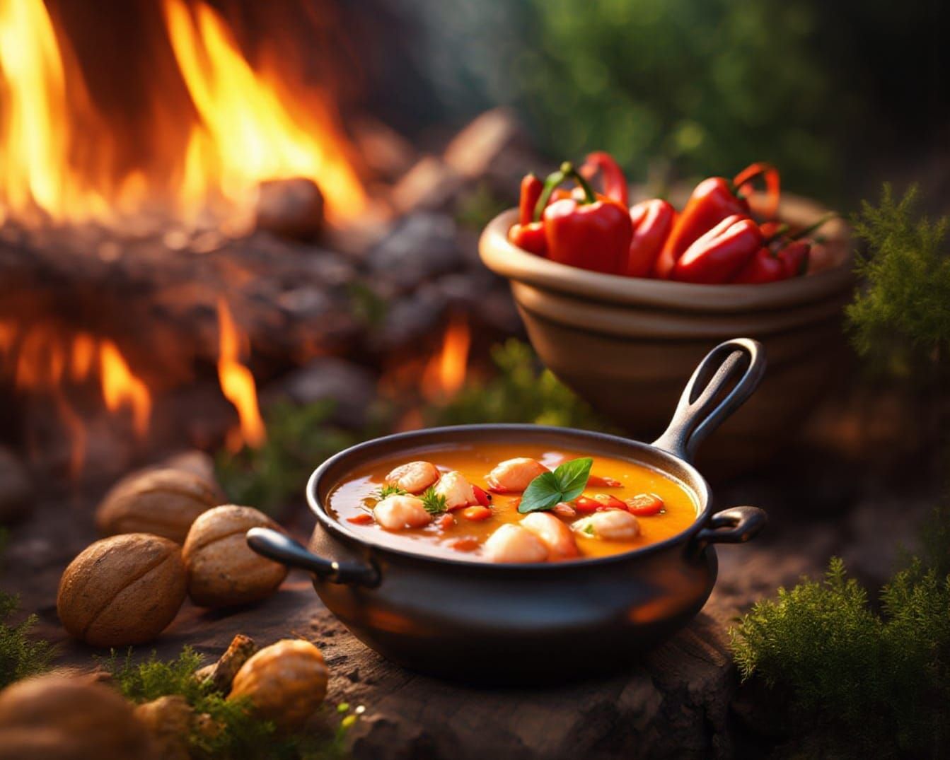 Hot Bubbling Creole Soup with Dynamic Lighting