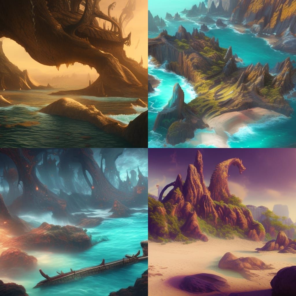 Detailed Matte Painting of a Bikini