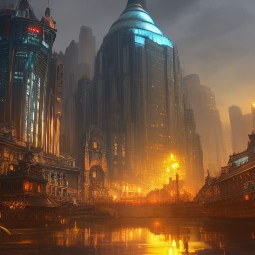 City Lockdown: Detailed Matte Painting in 8K