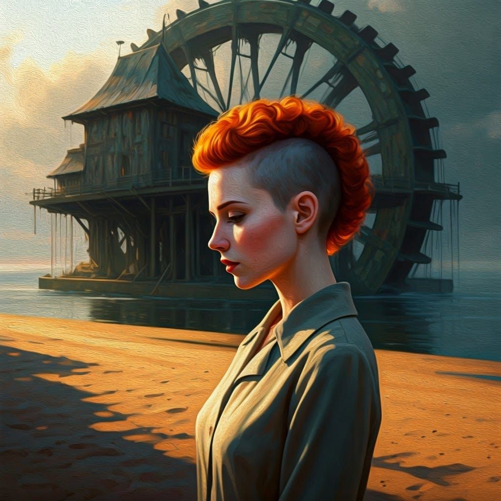 Cyborg Siren at the Fantasy Waterwheel