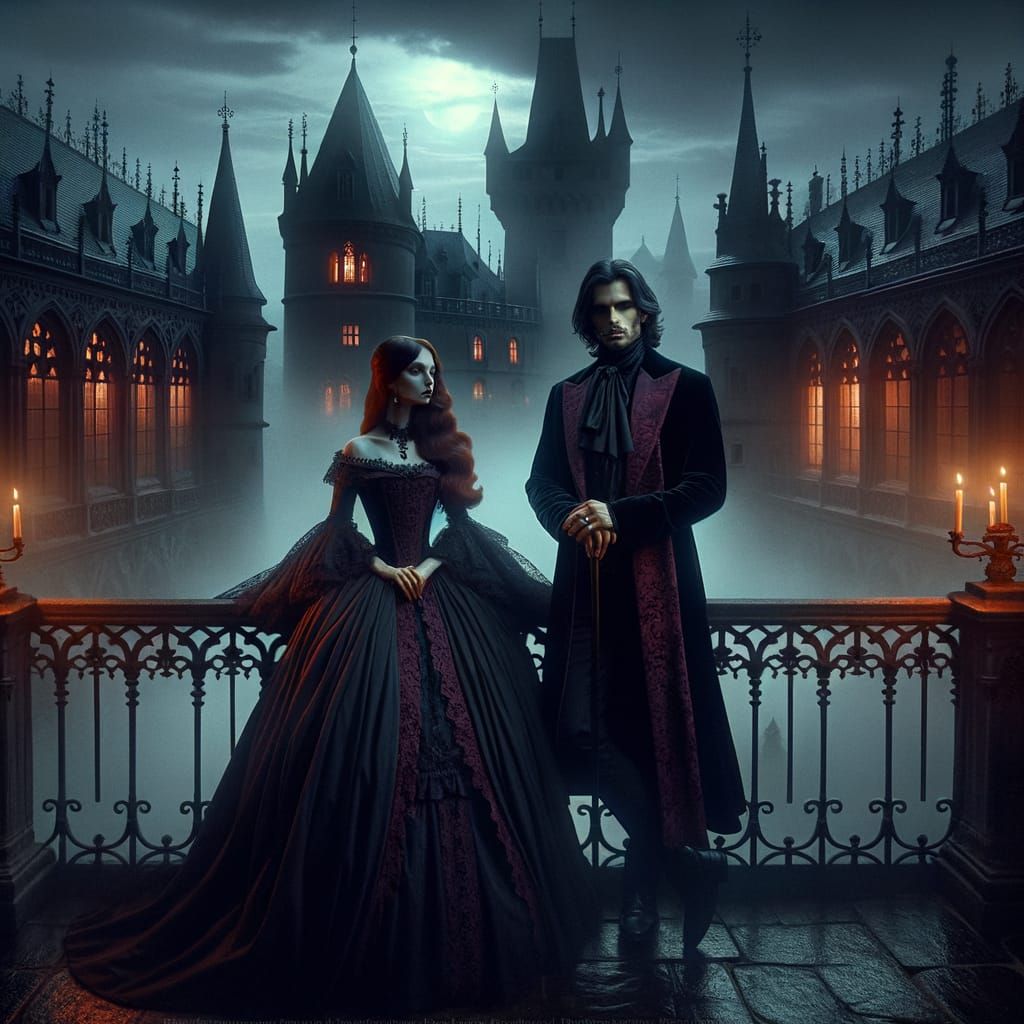 Gothic Romance Poster: Dracula's Castle Spa Retreat