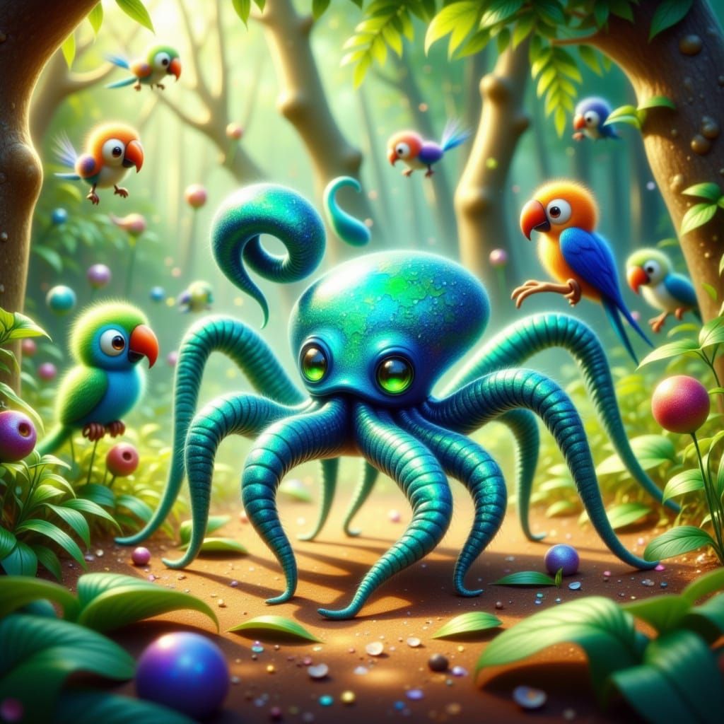 Whimsical Biomechanical Spider-Octopi Play in Madagascar's T...