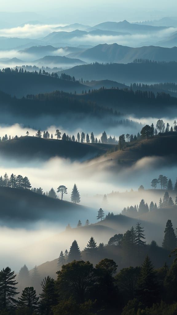 Dreamlike Nature Scene in Sfumato Style