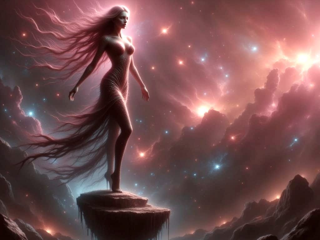 Celestial Goddess in a Nebula of Starlight
