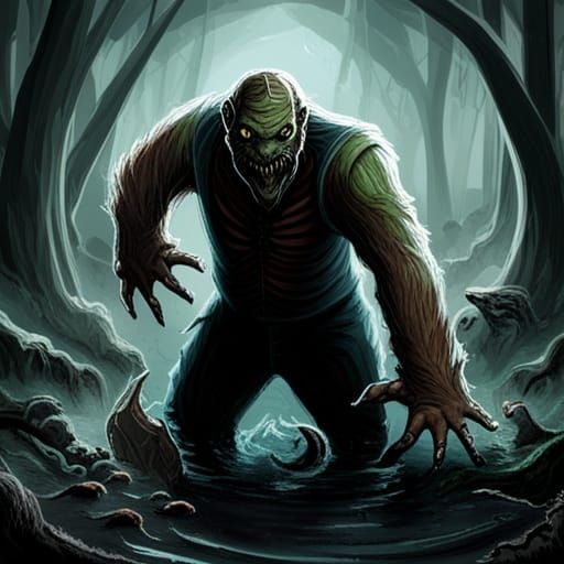 Undead Creature Emerges From Swamp Waters