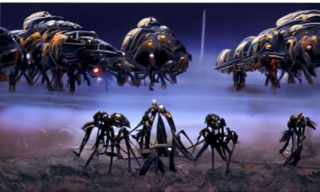 Arachnid Space Marines and Web Corvette