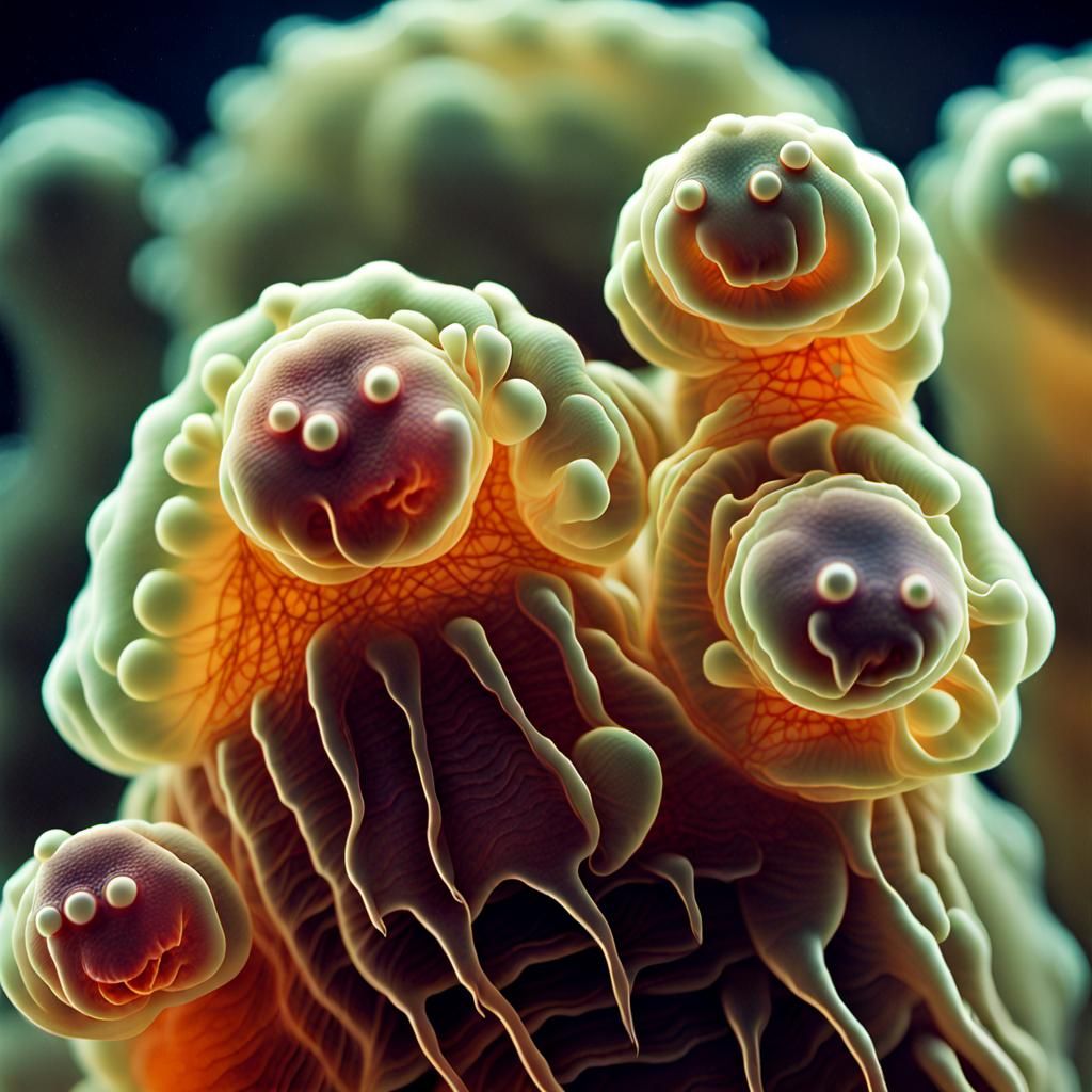 A microscopic view of a tardigrade, also known as a water be...