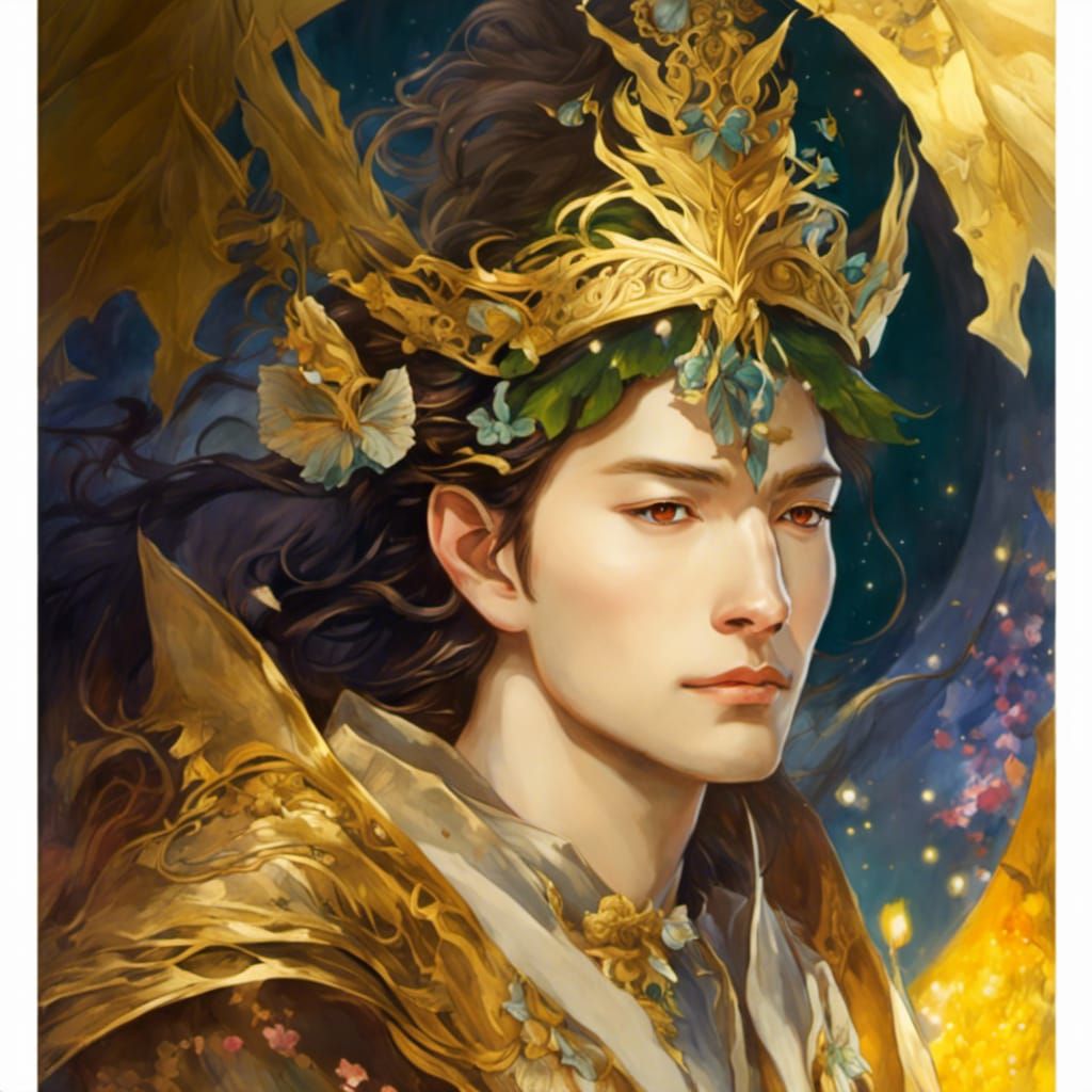 Fairy King Concept Art in Art Nouveau Style