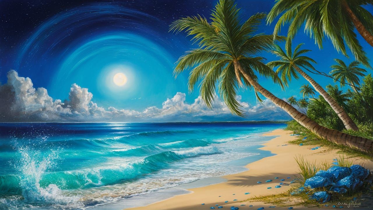 Tropical Azure Dome: A Dreamy Island Seascape