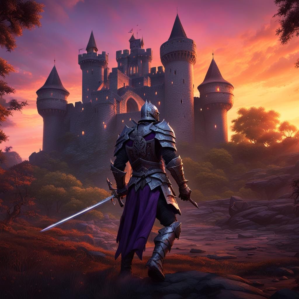 Knight vs Necromancer: Dark Fantasy Concept Art