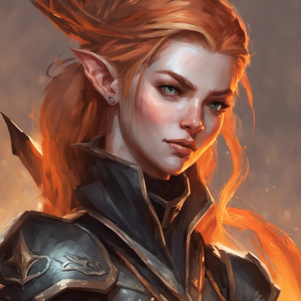 Elven Warrior Portrait in Detailed Digital Art Style