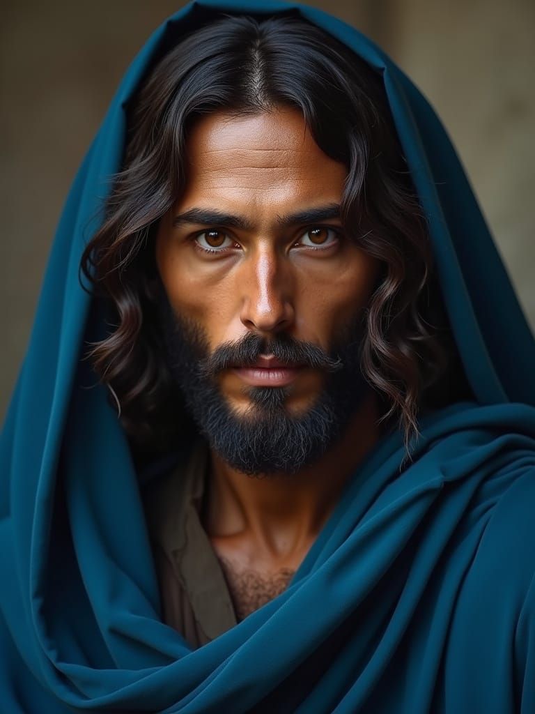 Jesus Movie Poster: Compassionate Portrait in Dramatic Style
