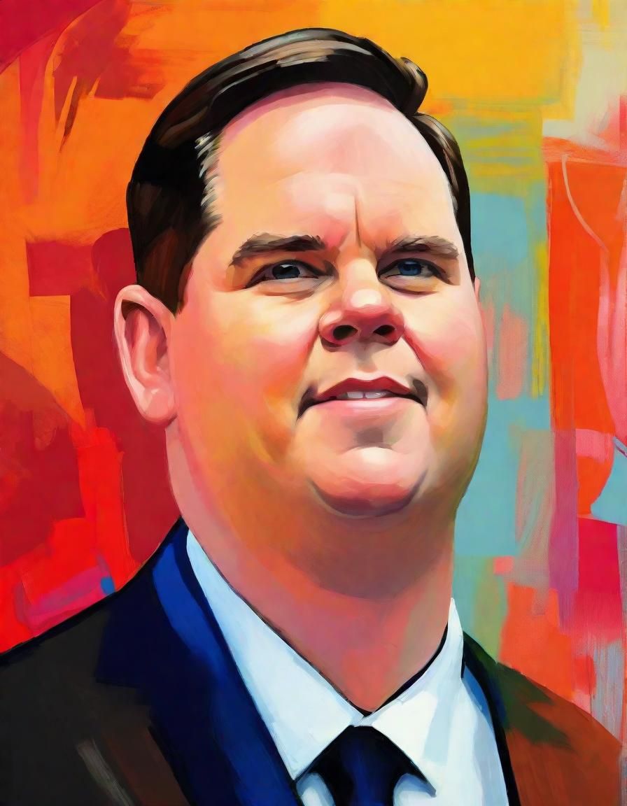 Cartoon Caricature of JD Vance in Bold Colors