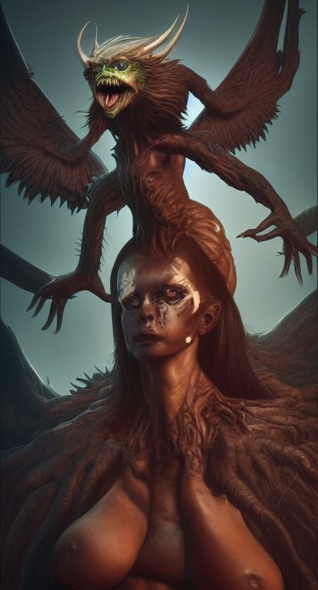 Grotesque Mutant Exile in Detailed 3D Art