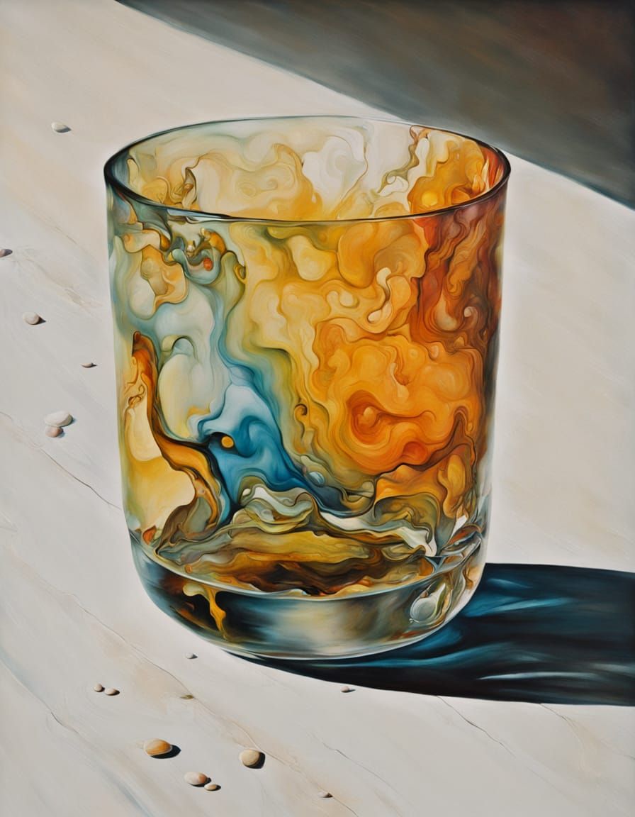 Surreal Alcohol Ink Glass in Vibrant Colors