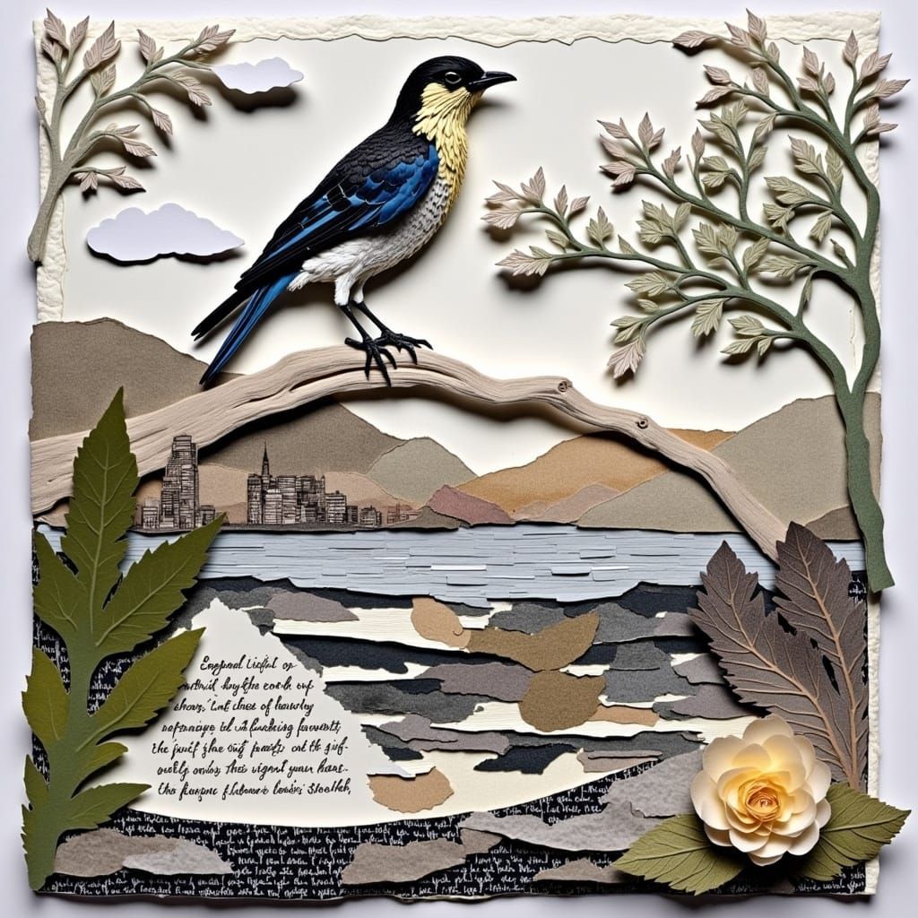 Vintage Collage of Untouched Wonders