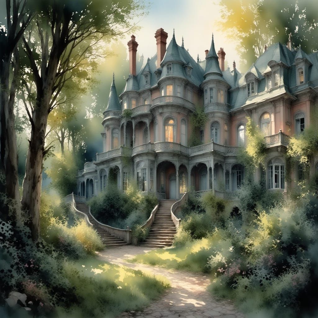 Victorian City Park in Dramatic Cinematic Style