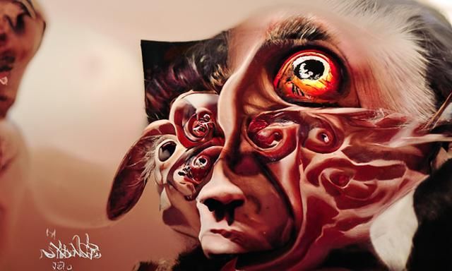 Silence of the Lambs Movie Poster psychedelic art