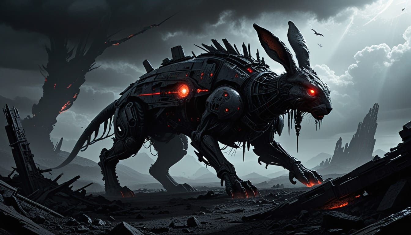 Grizzled Warrior in Desolate Alien Landscape - Dark Fantasy ...
