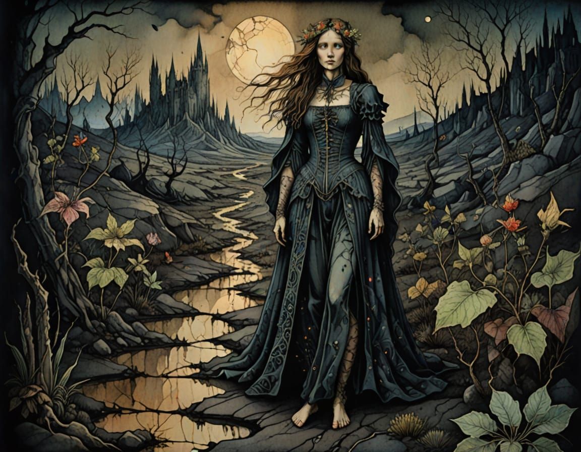 Fantasy Surrealism: Figure on Cracked Ground