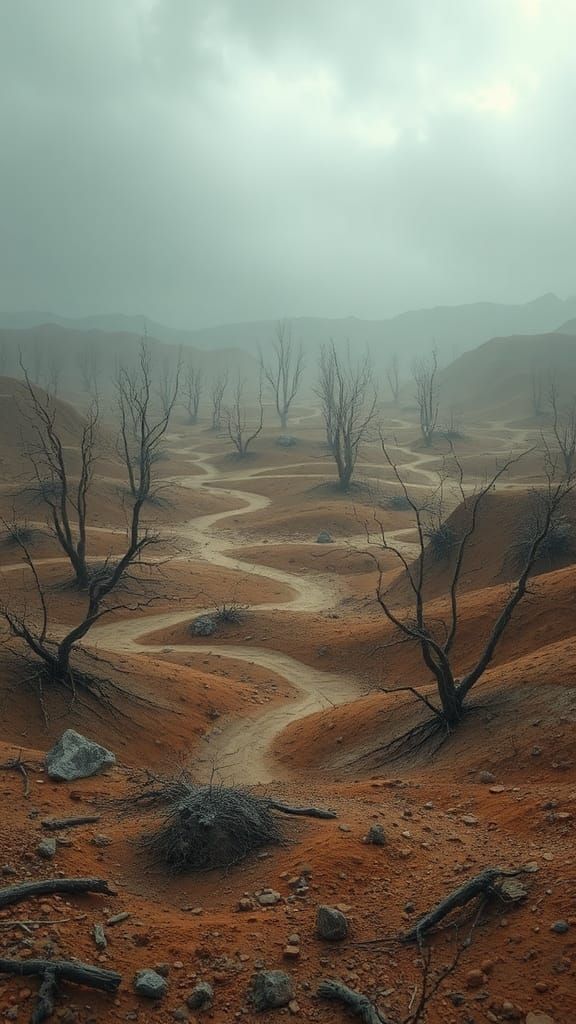 Arid Wasteland: A Post-Apocalyptic Vision