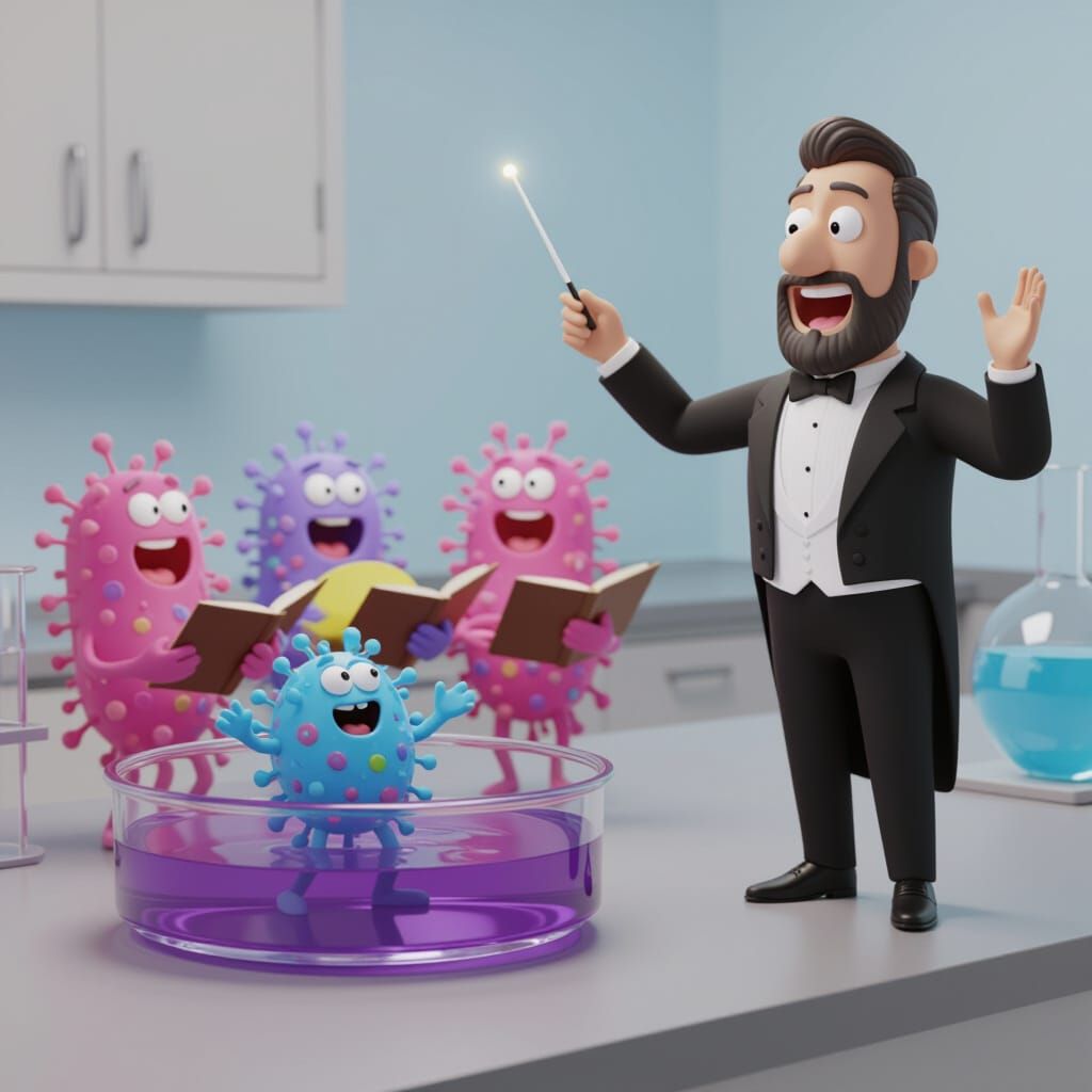 Microbe Choir Sings Lustily in Petri Dish