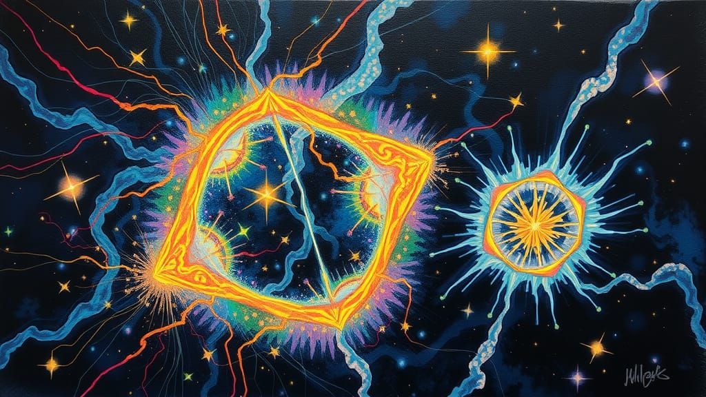 Iridescent Plasma Maelstrom with Newborn Stars in Impasto St...