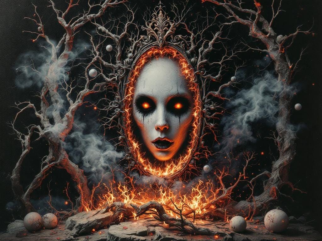 Hypnotic Hyaline Poetic Quilling Oilish Spectral Colourbomb Melodramatic Lighting Through Dry Ice