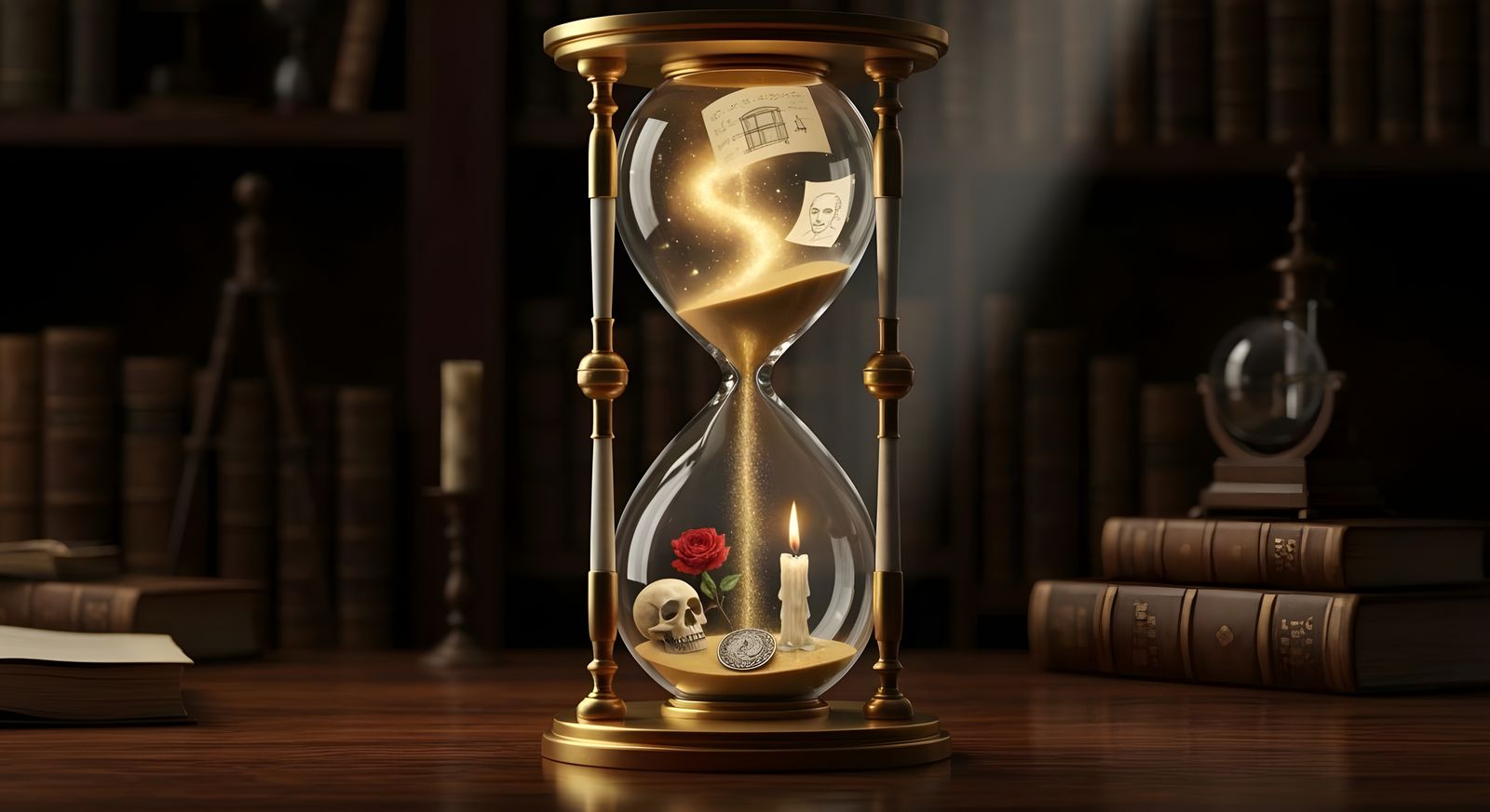 Neoclassical Hourglass Painting: Ideas Materialize as Vanita...