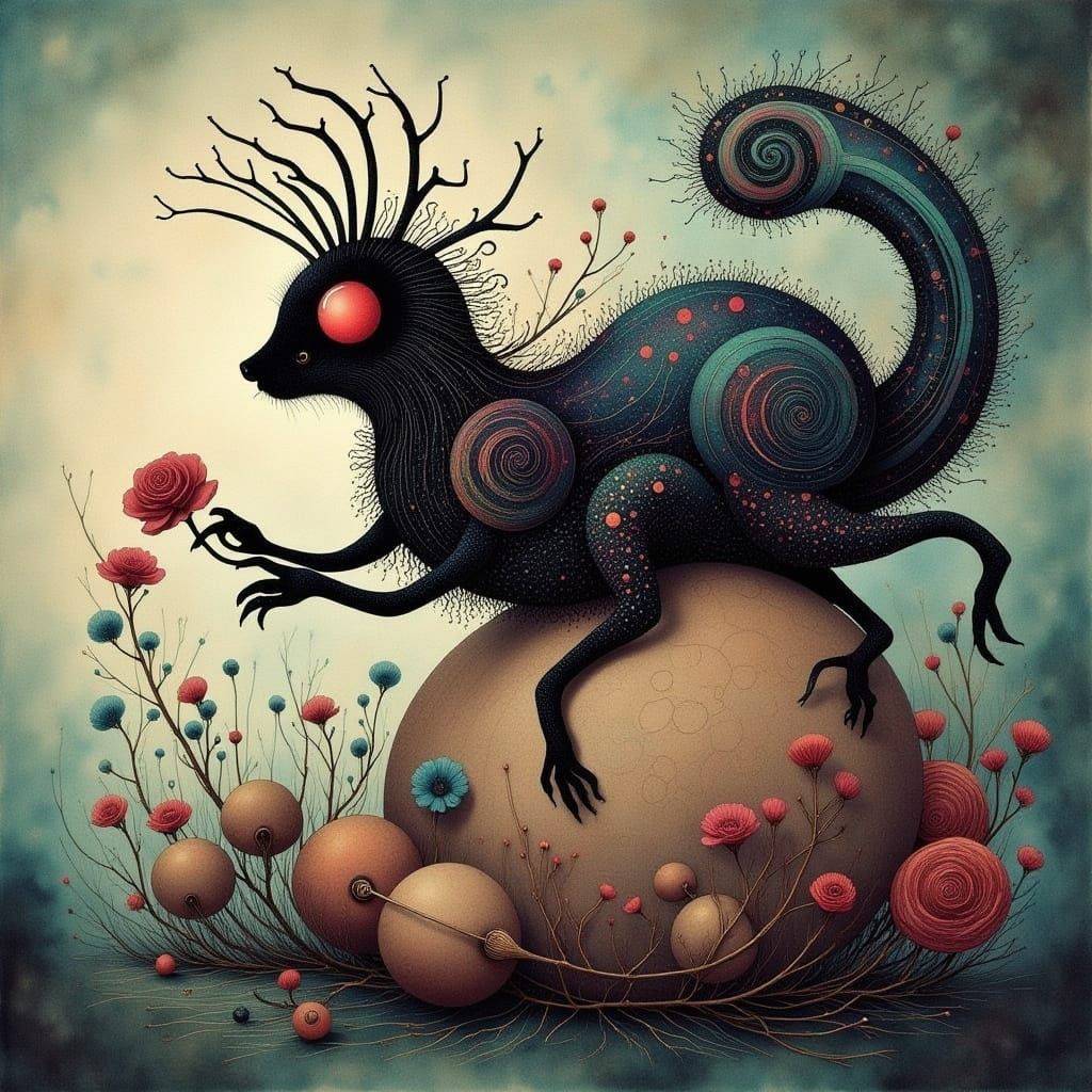 Cicada Song in Vibrant Ink Style